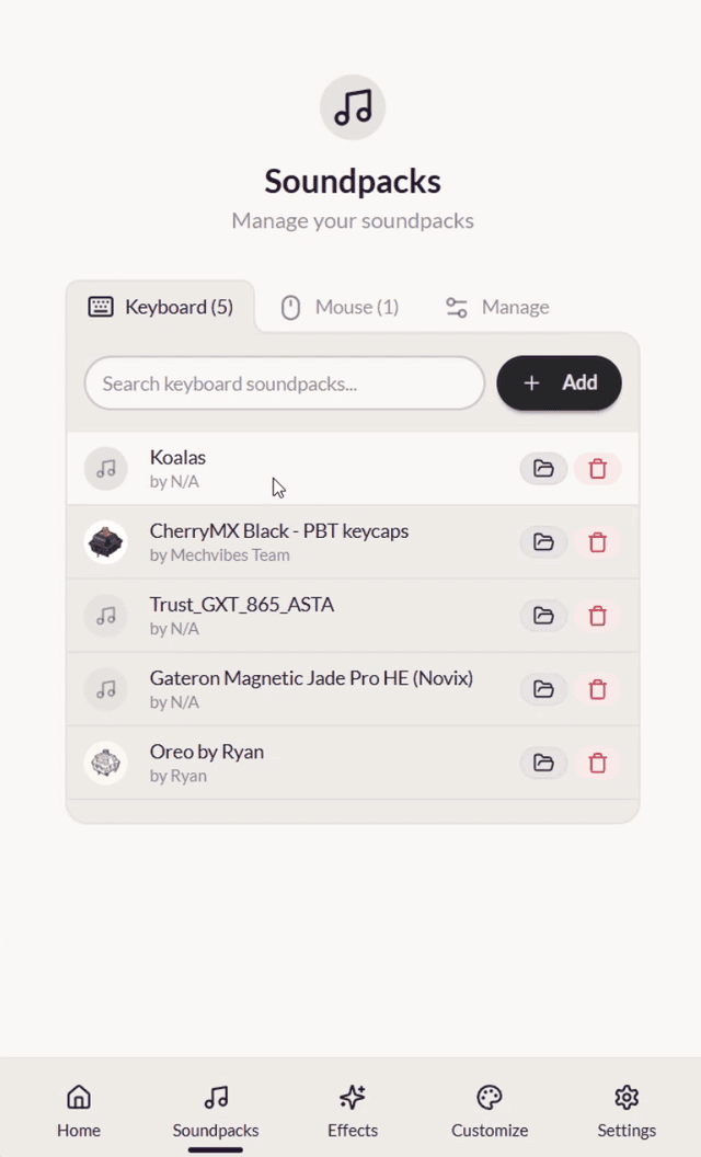 Mechvibes App Screen 3